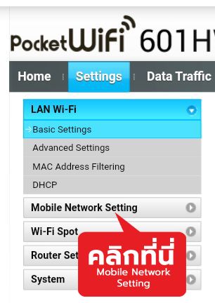 Mobile Network Setting