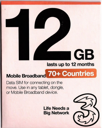 Three UK Data SIM 12GB | 3 UK International Data SIM – Valid up to 12 Months